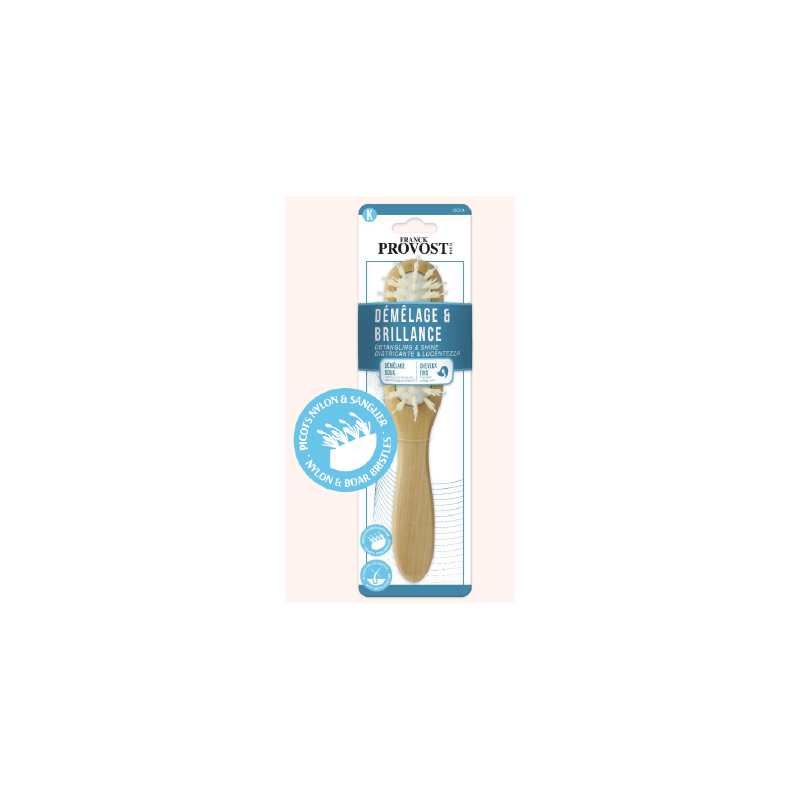 Brosse en bois fine démêlage et brillance 0014 FP