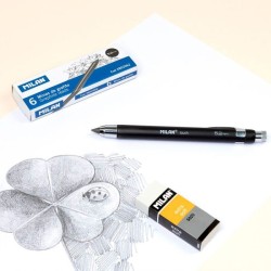 Porte mine pte 5.2 ss blister avec 6 mines touch Milan