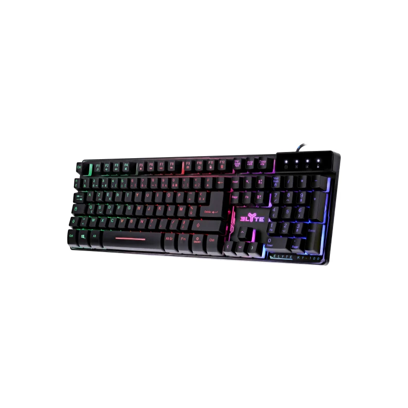 Clavier GAMER semi-mécanique Rainbow - noir ELYTE KY-100