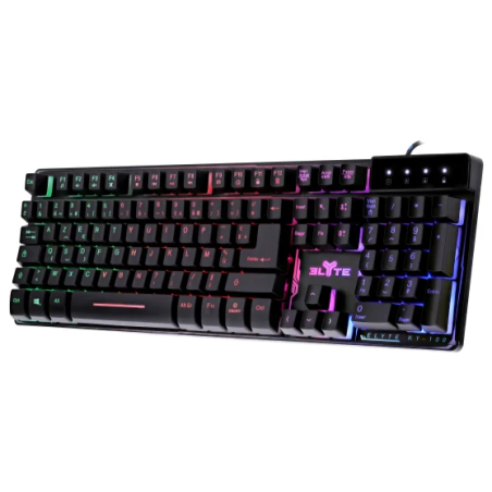 Clavier GAMER semi-mécanique Rainbow - noir ELYTE KY-100