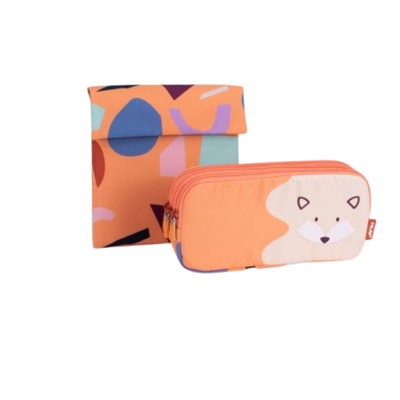 Trousse 3 compartiments Orange 22 X 11 X 6,5cm Milan