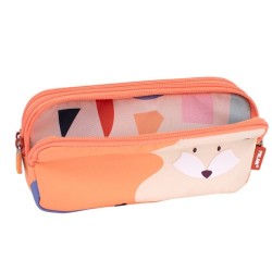 Trousse 3 compartiments Orange 22 X 11 X 6,5cm Milan