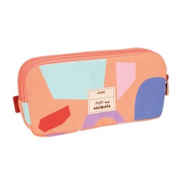 Trousse 3 compartiments Orange 22 X 11 X 6,5cm Milan