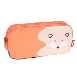 Trousse 3 compartiments Orange 22 X 11 X 6,5cm Milan