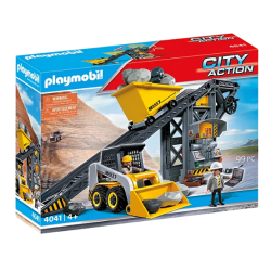 Mini-pelleteuse et chantier