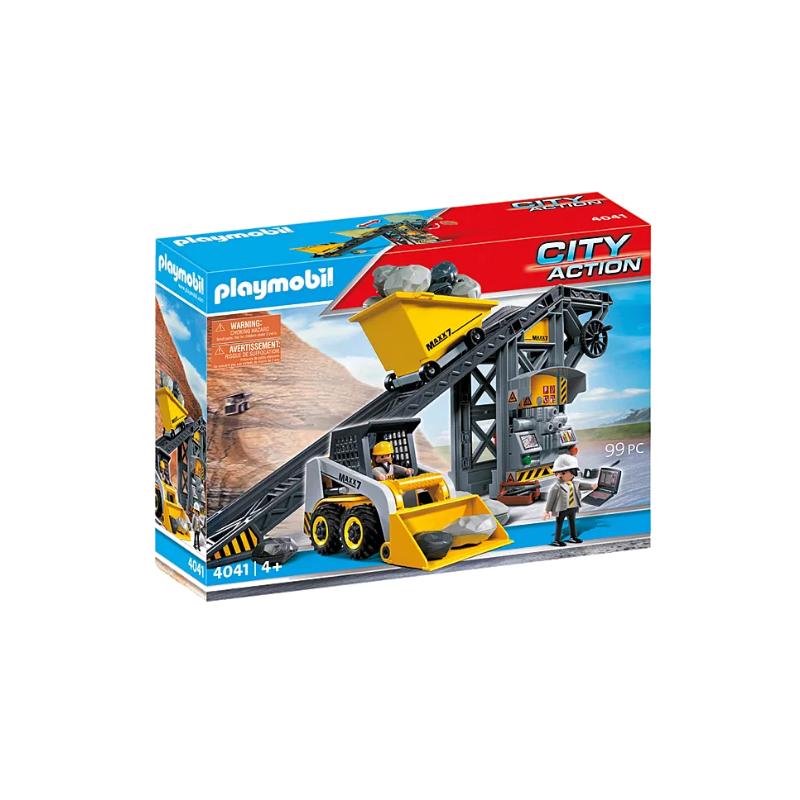 Mini-pelleteuse et chantier