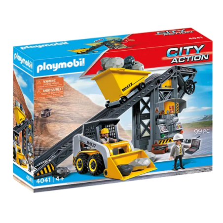 Mini-pelleteuse et chantier