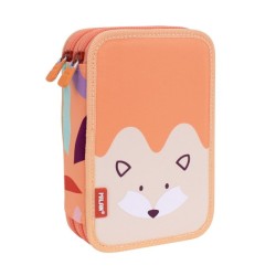 Trousse garnie 2 compartiments FUN ANIMALS Orange Milan