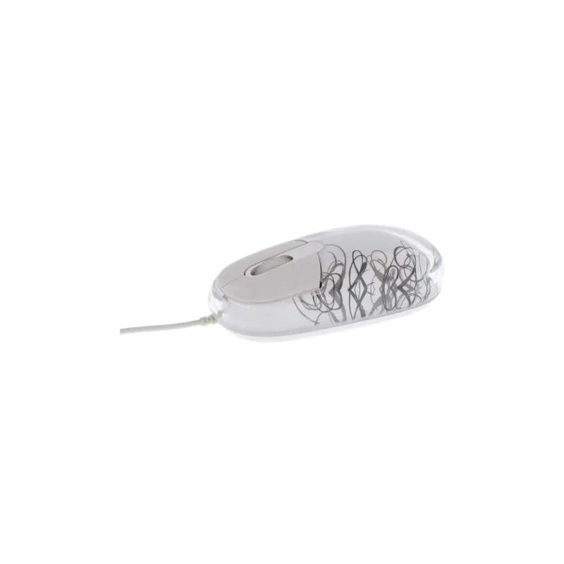 Souris optique filaire 1000dpi luminothérapie - blanc LUMY