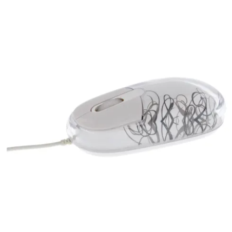 Souris optique filaire 1000dpi luminothérapie - blanc LUMY