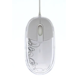 Souris optique filaire 1000dpi luminothérapie - blanc LUMY