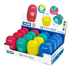 Gomme blanche avec brosse CAPSULE assortie Milan