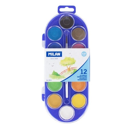 Aquarelle 12 pastilles 30mm Milan