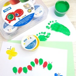 Gouache peinture au doigt en pot de 6 Milan
