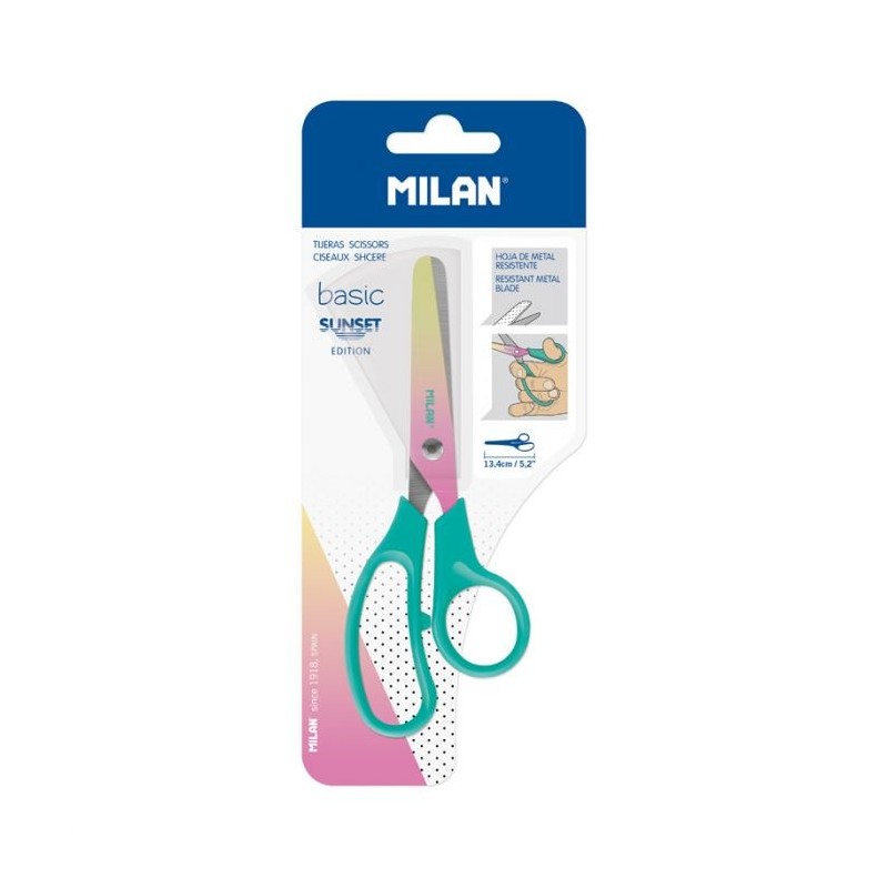 Ciseaux de bureau 19,3 cm en blister SUNSET Milan