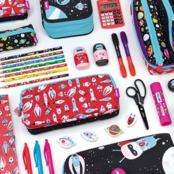 Cartable av 2 trousses garnie Super Heroes Space MILAN