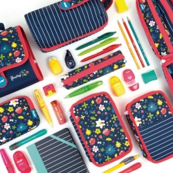 Cartable avec 2 trousses garnie Flowery MILAN
