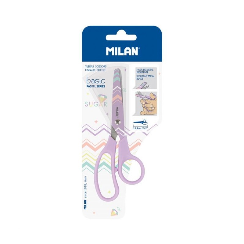 Ciseaux écolier 13cm ss blister BASIC DIAMOND MILAN