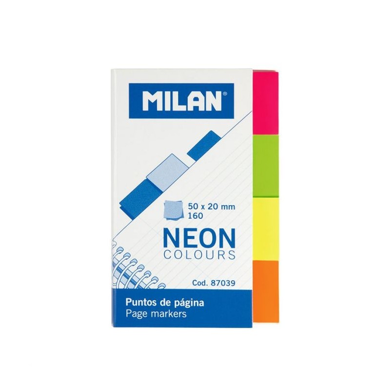 Post it marque page 50x20 4 couleurs Milan