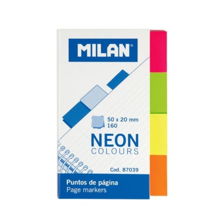 Post it marque page 50x20 4 couleurs Milan