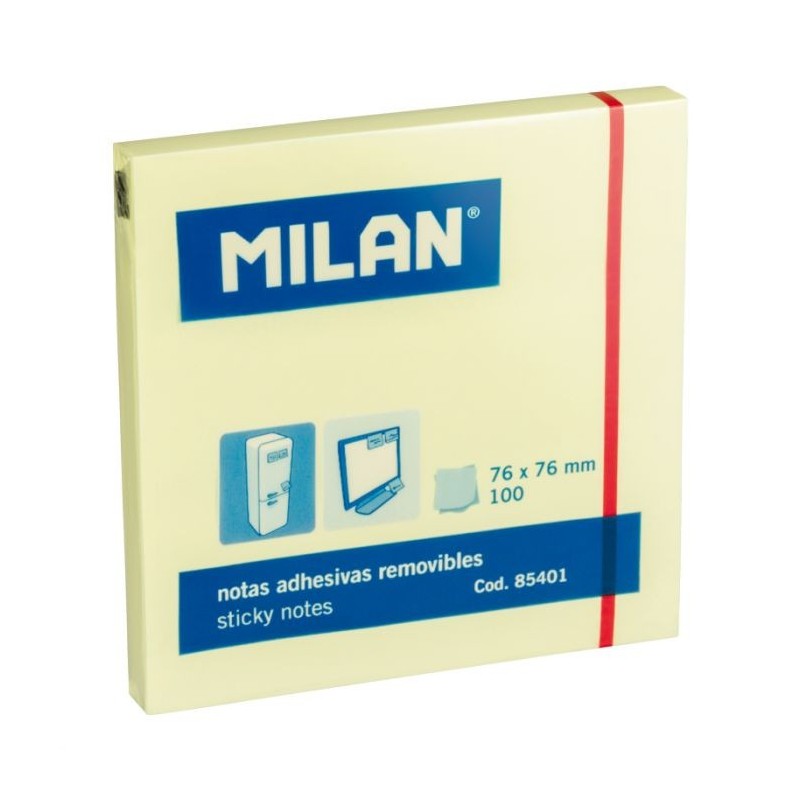 Bloc cube jaune 76x76 100 feuilles