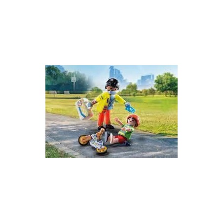 Secouriste avec blessé