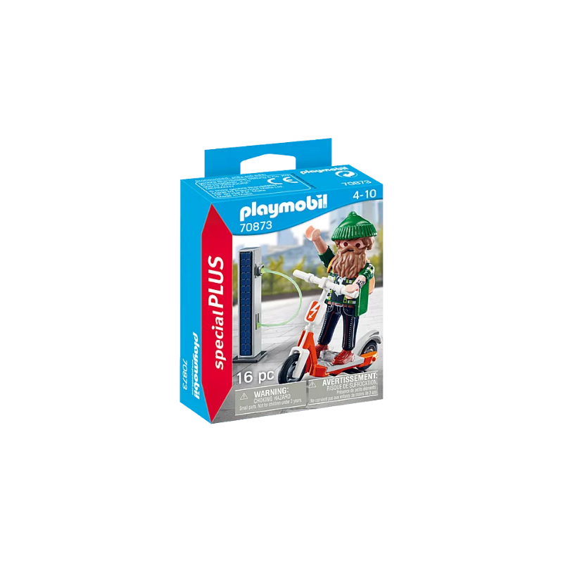 HIPSTER AVEC TROTTINETTE ELECTRIQUE