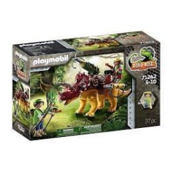 Triceratops et soldats