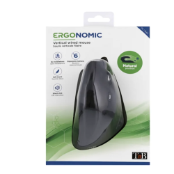 Souris ergonomique verticale - noir ERGO LINE VERTICALE
