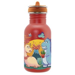 St. steel water bottle Flow cap 0.5L Dinos love BSFDL LAKEN
