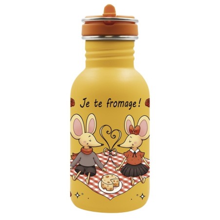 St. steel water bottle Flow cap 0.5L Fromage BSFFR LAKEN