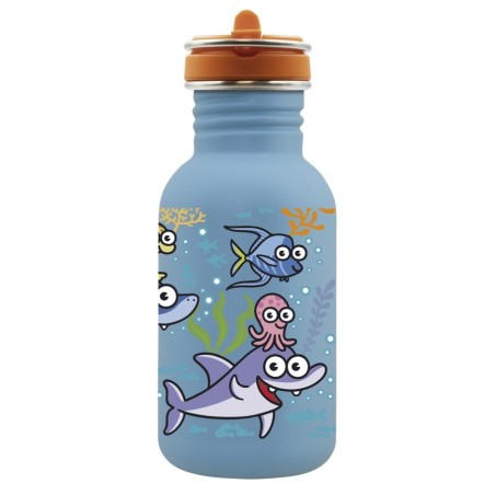 St. steel water bottle Flow cap 0.5L Sea friends LAKEN