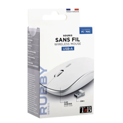 Souris sans fil TNB  Rubby blanche Clic Silencieux