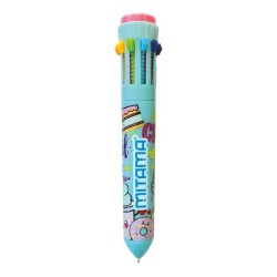 Stylo à bille pte 1mm TOP PEN 10 coul (Blister de 1) MITAMA