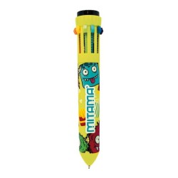 Stylo à bille pte 1mm TOP PEN 10 coul (Blister de 1) MITAMA