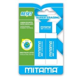 Gomme blanche blister 2+1 gratuit MITAMA