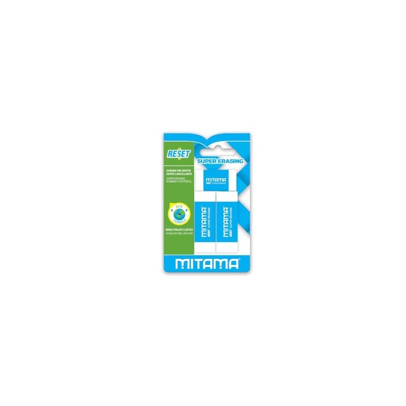 Gomme blanche blister 2+1 gratuit MITAMA