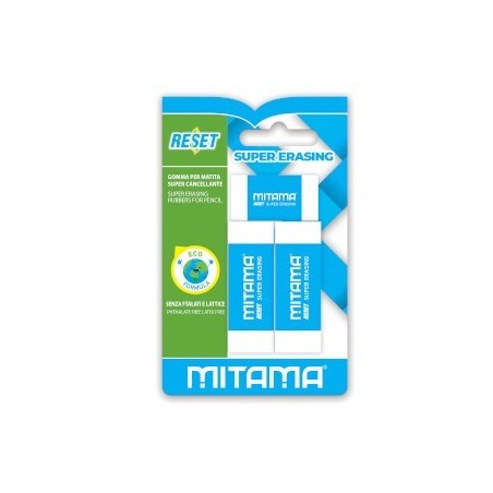 Gomme blanche blister 2+1 gratuit MITAMA