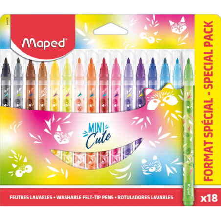 Feutre 18 couleurs Mini cute Maped