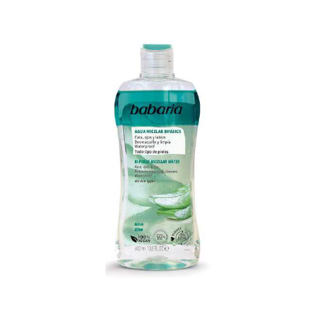 Eau micellaire biphase aloe vera 400ml BABARIA 31009