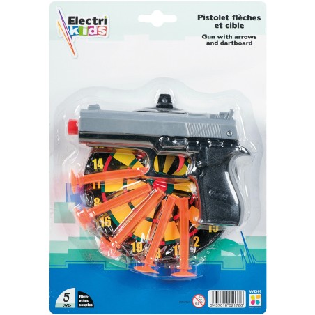 PISTOLET 5 FLECHETTES + CIBLE