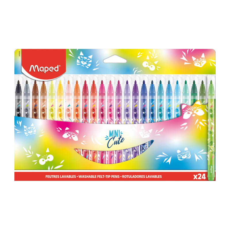 Feutre 24 couleurs pte Moyenne Mini cute Maped