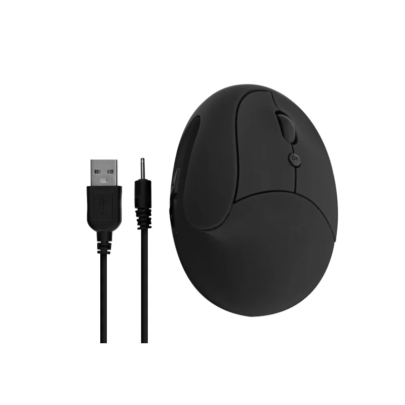 Mini souris ss fil ergo verticale et rechargeable noir ERGO LINE