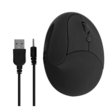 Mini souris ss fil ergo verticale et rechargeable noir ERGO LINE
