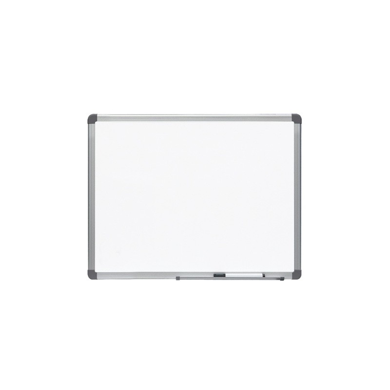 Tableau blanc magnétique laqué cadre alu 45x60 ROCADA