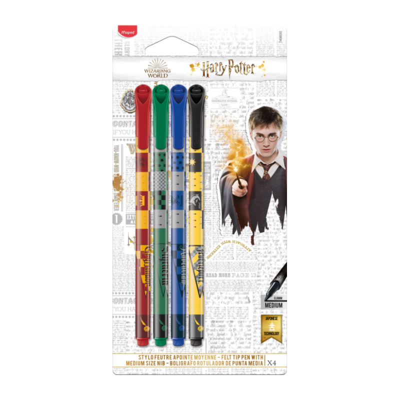 Feutre blister de 4 HARRY POTTER Maped
