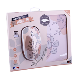 Bundle souris sans fil + tapis assorti EXCLUSIV' ART