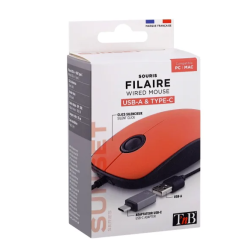Souris filaire USB-A et USB-C