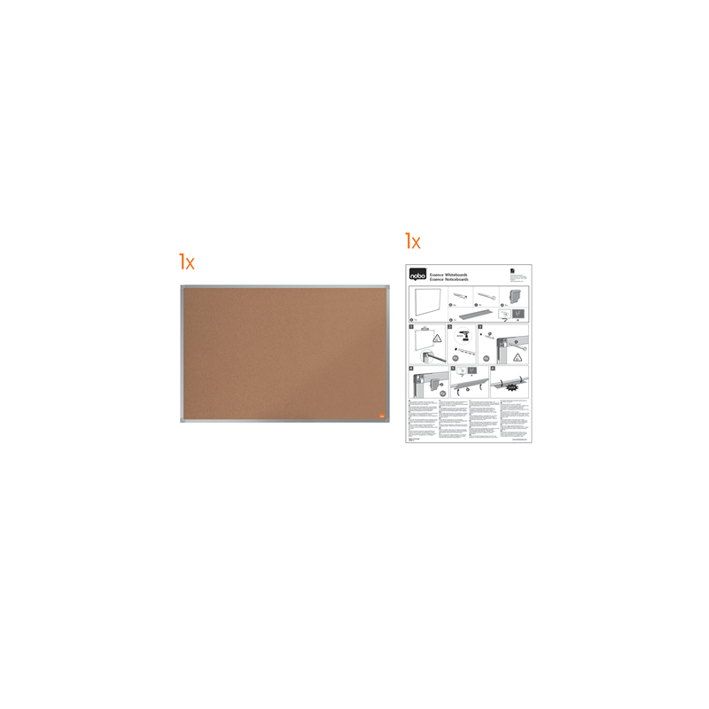 Tableau d'affichage liège cadre alu 900x1200 NOBO