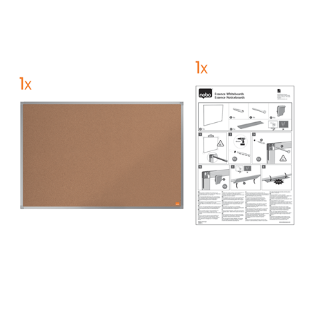 Tableau d'affichage liège cadre alu 900x1200 NOBO